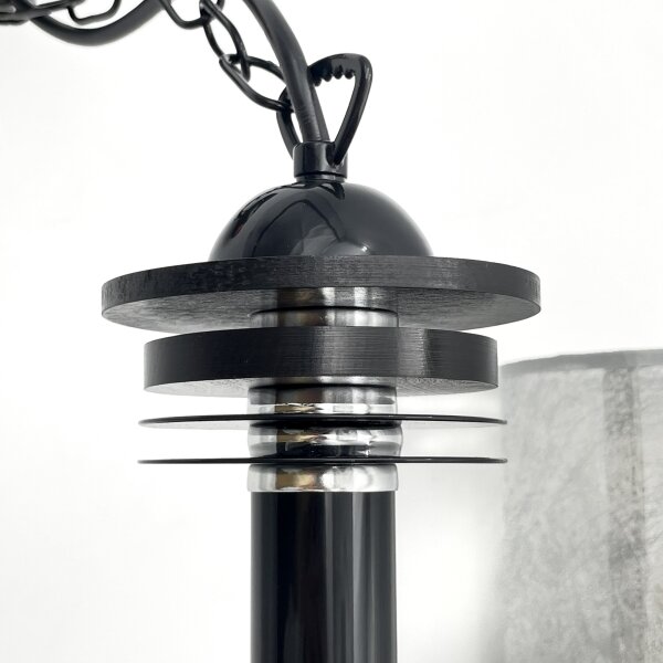 Candelabru suspendat ROSA cu lanț 3xE27/60W/230V negru/gri