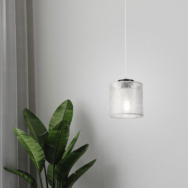 Pendul pe cablu ROSA 1xE27/60W/230V negru/gri