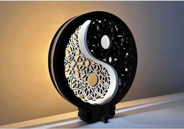 Li-Go 23607/O - Decorațiune de masă LED reglabilă LED/12W/230V 20x22 cm nuc