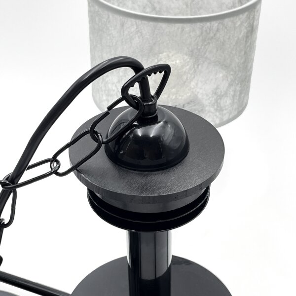 Candelabru pe lanț ROSA 5xE27/60W/230V negru/gri