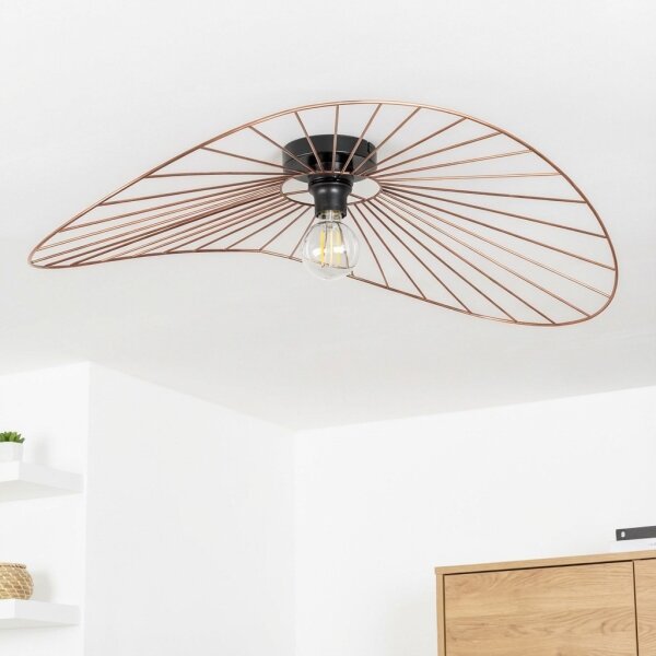 Brilagi - Lustră LED aplicată CERIA WIRE 1xE27/40W/230V 60x80 cm bronz
