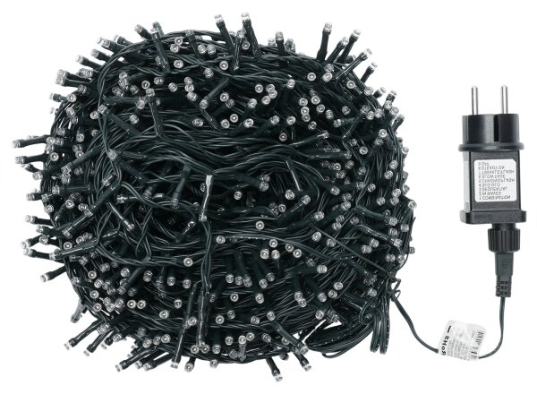 Aigostar - Ghirlandă de Crăciun LED pentru exterior, 1000 LED, 8 funcții, 53 m, IP44, multicoloră