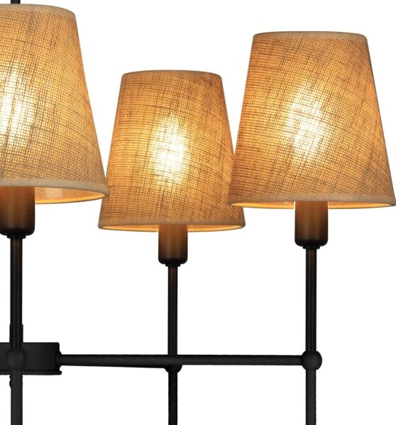 Candelabru cu tijă MADELA, 5xE14/40W/230V, iută/negru