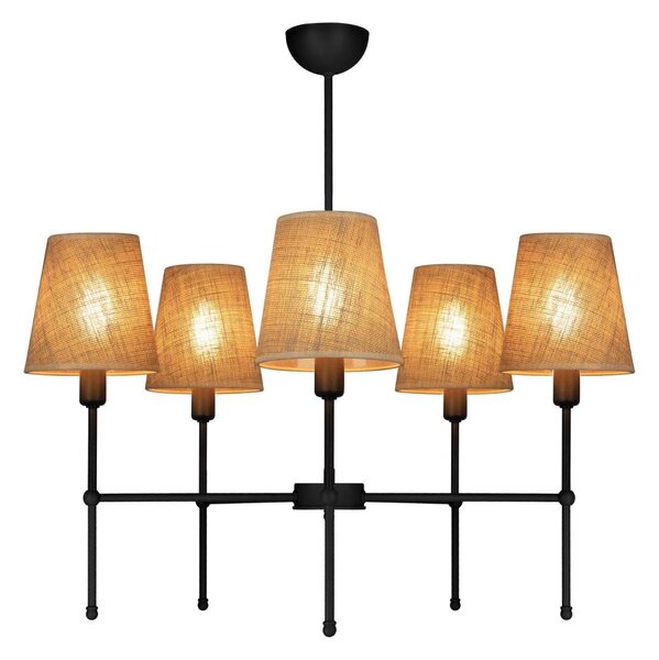 Candelabru cu tijă MADELA, 5xE14/40W/230V, iută/negru