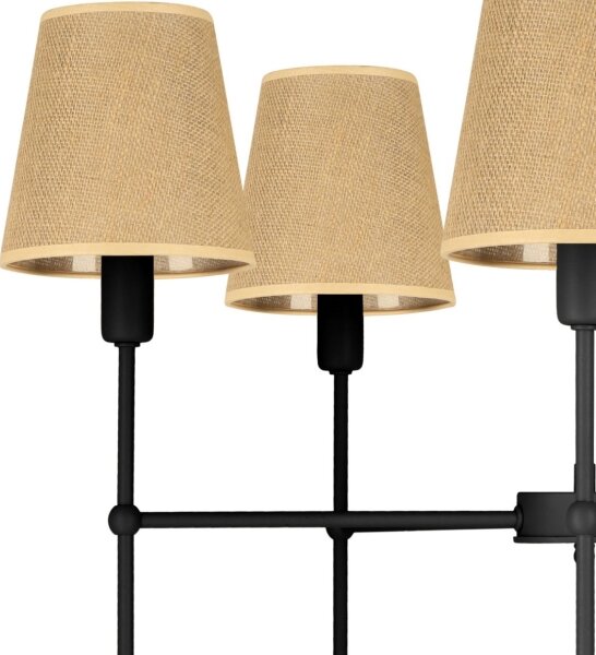 Candelabru cu tijă MADELA, 5xE14/40W/230V, iută/negru