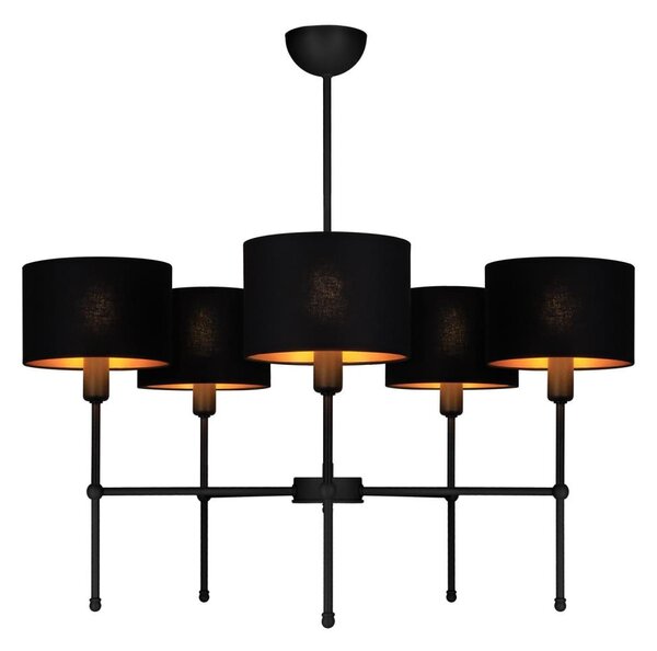 Lustră pe tijă MADELA 5xE14/40W/230V neagră