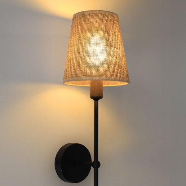Lampă de perete MADELA 1xE14/40W/230V iută/neagră