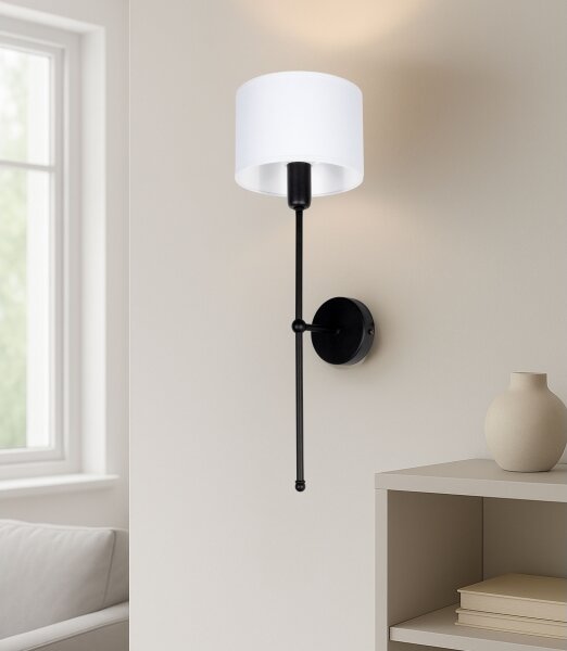 Aplica de perete MADELA 1xE14/40W/230V alb/negru