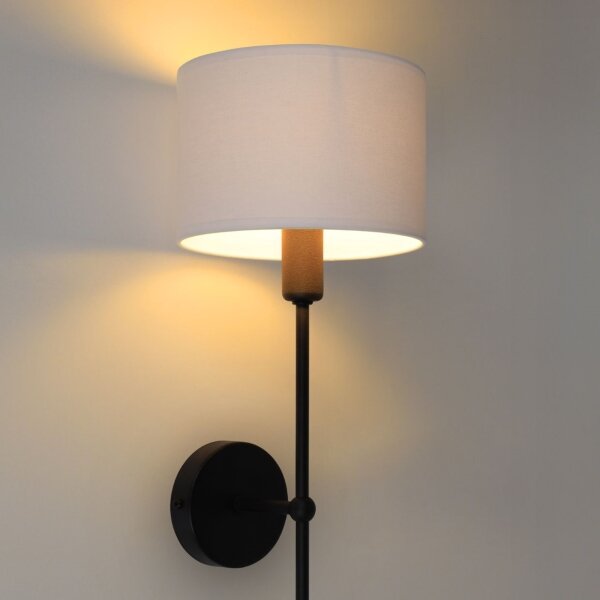 Aplica de perete MADELA 1xE14/40W/230V alb/negru