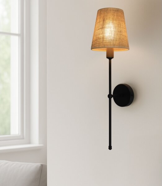Lampă de perete MADELA 1xE14/40W/230V iută/neagră