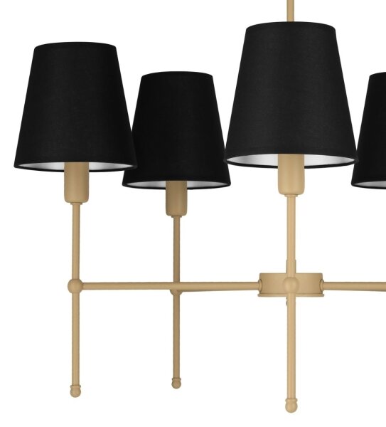 Candelabru pe tijă MADELA 5xE14/40W/230V negru/bej