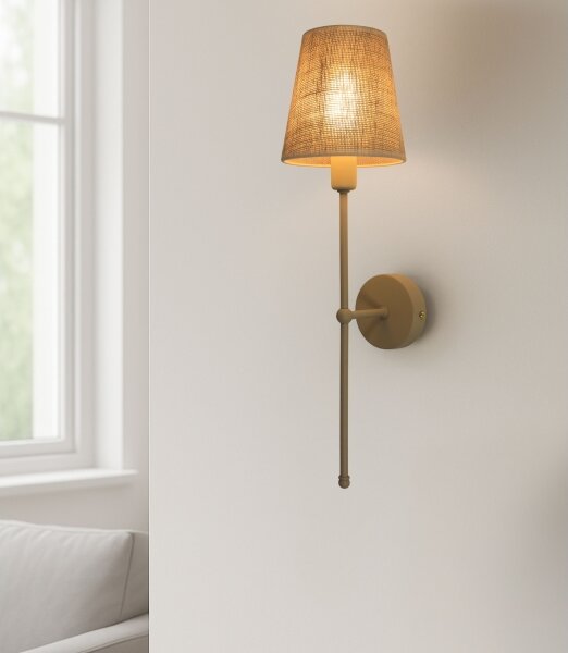 Aplica de perete MADELA 1xE14/40W/230V iută/bej