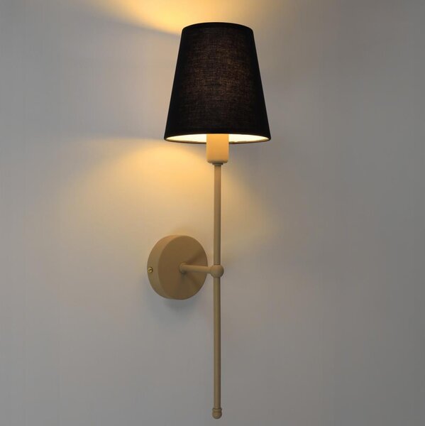 Aplica de perete MADELA 1xE14/40W/230V negru/bej