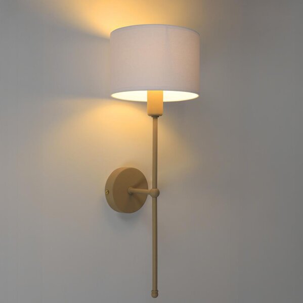Aplica de perete MADELA 1xE14/40W/230V alb/bej