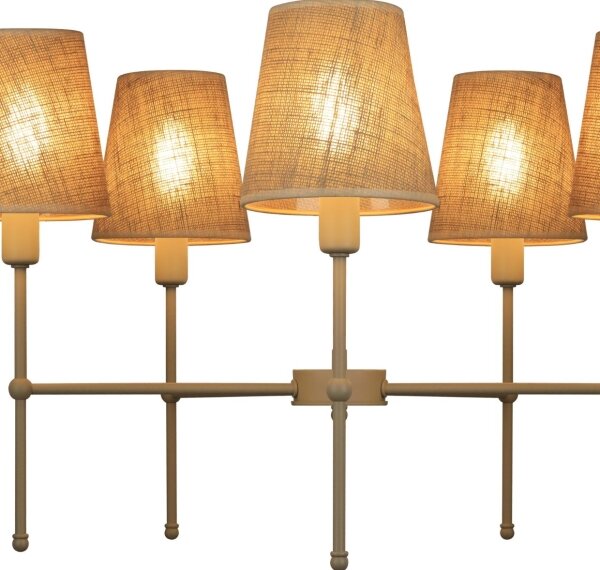 Lustră cu tijă MADELA 5xE14/40W/230V iută/bej
