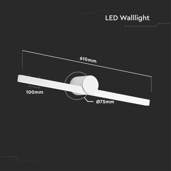 Aplica LED pentru oglindă de baie LED/10W/230V 3000K IP65 alb