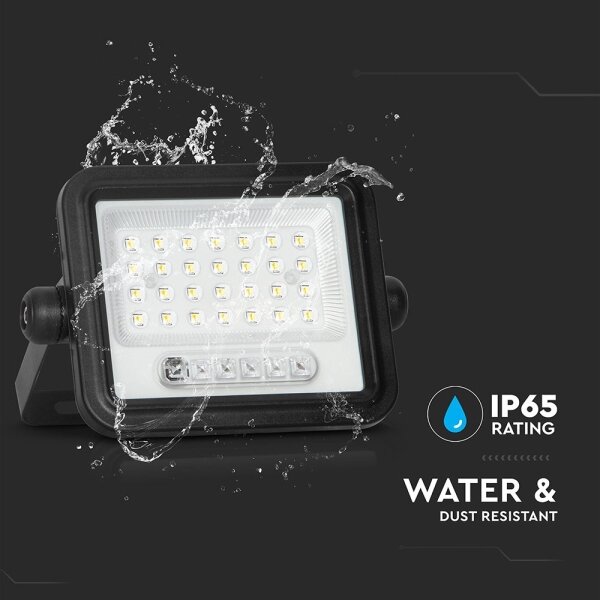 Proiector solar LED reglabil, 50W, 3,2V, IP65, 3800 mAh, negru, cu telecomandă