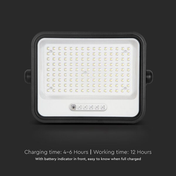 Proiector solar LED dimabil LED/300W/3,2V IP65 15000 mAh negru + telecomandă