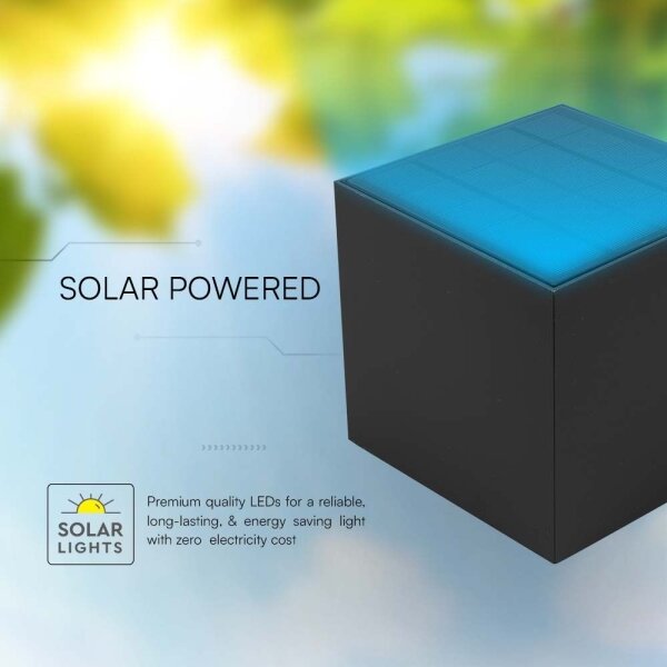 Aplica solară de perete LED cu senzor, 9W, 5V, IP65, 2600 mAh, antracit