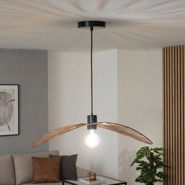 Brilagi - Lustră LED CERIA WIRE, suspendată pe cablu, 1xE27/40W/230V, 40x56 cm, bronz