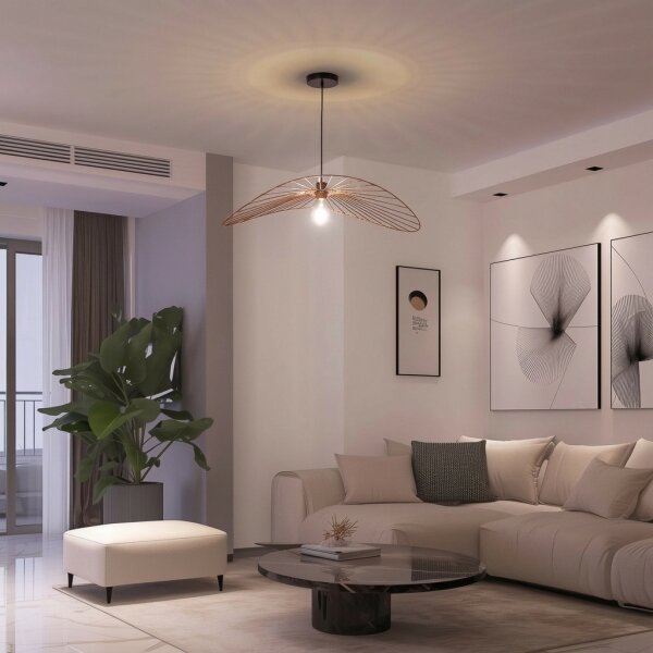 Brilagi - Lustru LED suspendat cu cablu CERIA WIRE 1xE27/40W/230V 60x80 cm bronz