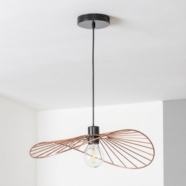 Brilagi - Lustră LED CERIA WIRE, suspendată pe cablu, 1xE27/40W/230V, 40x56 cm, bronz