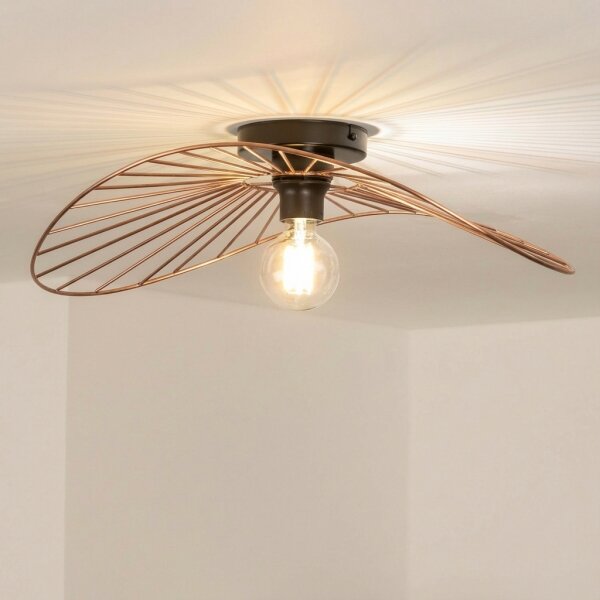 Brilagi - Lustră LED aplicată CERIA WIRE, 1xE27/40W/230V, 40x56 cm, bronz
