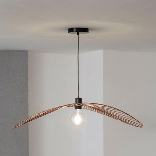 Brilagi - Lustru LED suspendat cu cablu CERIA WIRE 1xE27/40W/230V 60x80 cm bronz