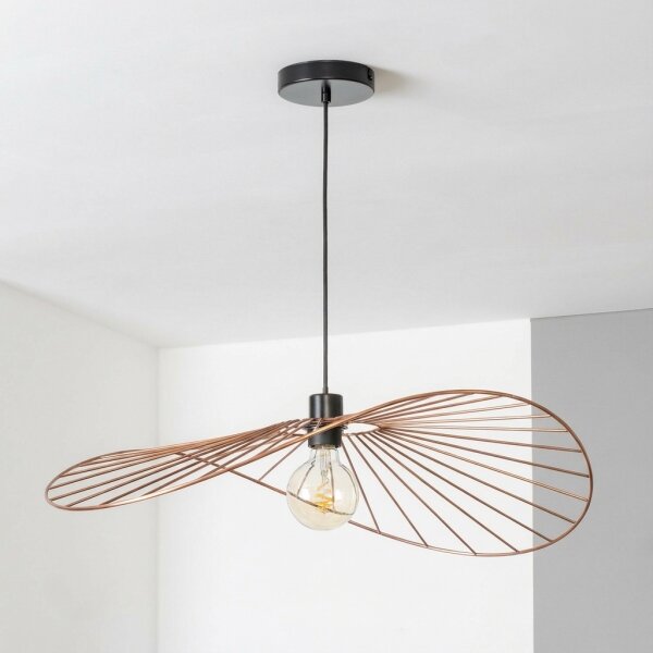Brilagi - Lustru LED suspendat cu cablu CERIA WIRE 1xE27/40W/230V 60x80 cm bronz