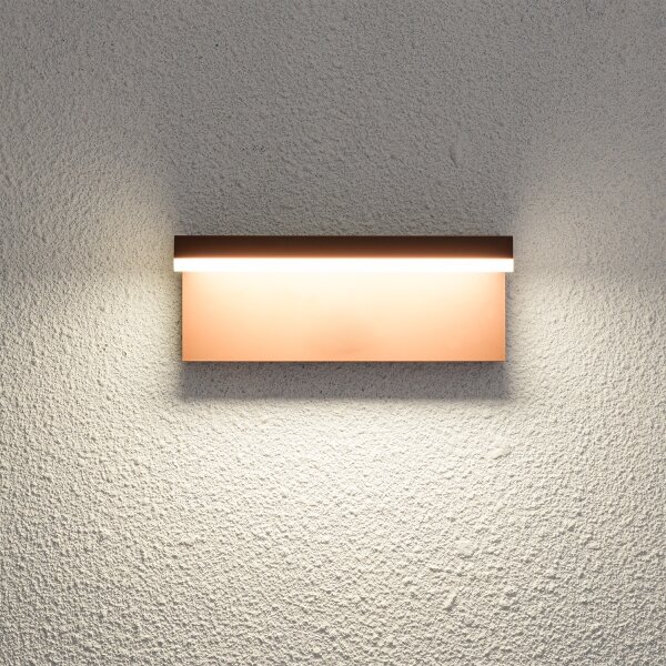 Brilagi - Aplica de perete LED pentru exterior TESSI, 10W/230V, maro, IP54