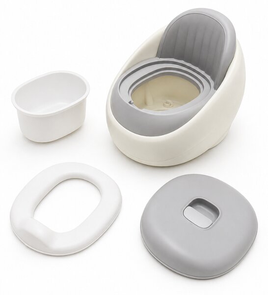Olita copii cu spatar inalt Kidizi ComfortPot – colac moale din PVC, recipient detasabil adanc