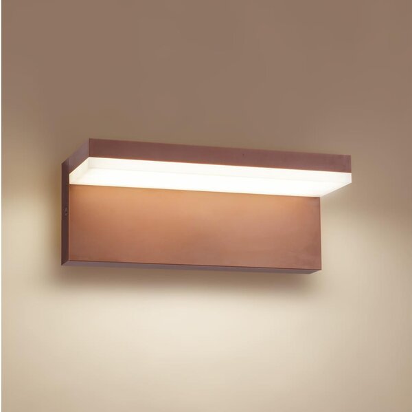 Brilagi - Aplica de perete LED pentru exterior TESSI, 10W/230V, maro, IP54