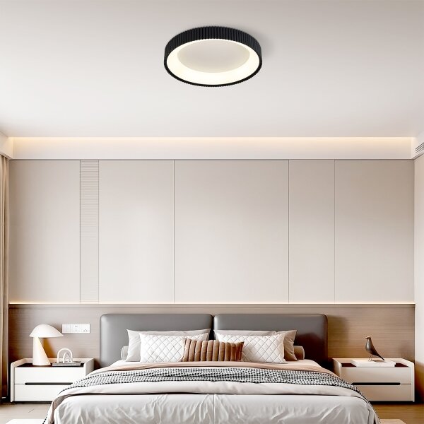 Brilagi - Plafonieră LED dimabilă FALCON MODERN, 30W/230V, 40 cm, neagră + telecomandă