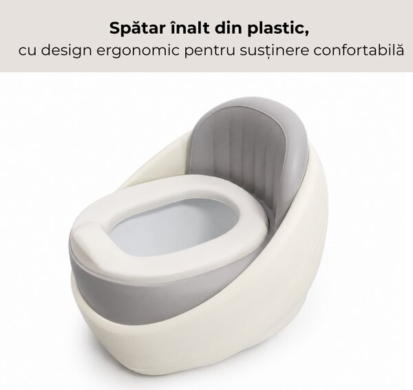 Olita copii cu spatar inalt Kidizi ComfortPot – colac moale din PVC, recipient detasabil adanc