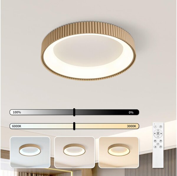 Brilagi - Plafonieră LED dimabilă FALCON MODERN LED/30W/230V 40 cm bej + telecomandă