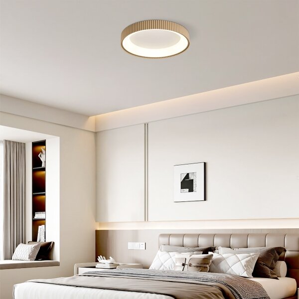 Brilagi - Plafonieră LED dimabilă FALCON MODERN LED/30W/230V 40 cm bej + telecomandă