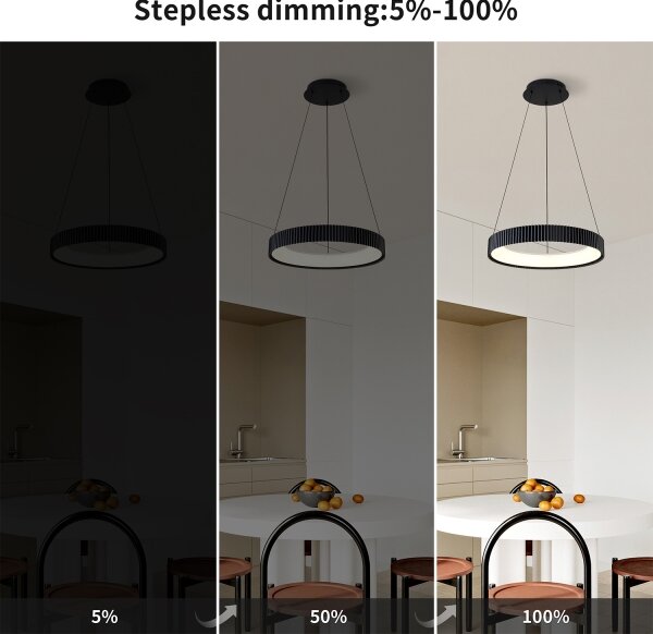 Brilagi - Lustra suspendată pe cablu LED dimabilă FALCON MODERN LED/30W/230V 40 cm negru + telecomandă
