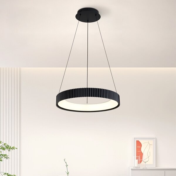 Brilagi - Lustra suspendată pe cablu LED dimabilă FALCON MODERN LED/30W/230V 40 cm negru + telecomandă