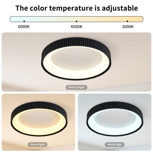 Brilagi - Plafonieră LED dimabilă FALCON MODERN LED/54W/230V 60 cm negru + telecomandă
