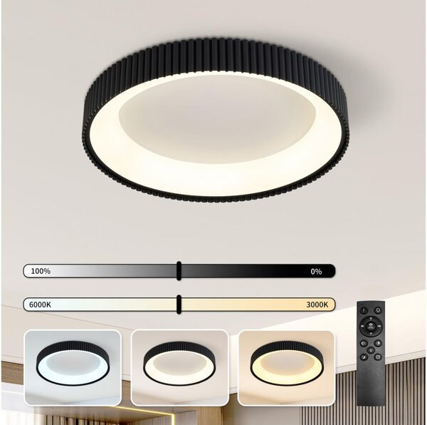 Brilagi - Plafonieră LED dimabilă FALCON MODERN LED/54W/230V 60 cm negru + telecomandă