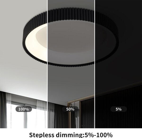Brilagi - Plafonieră LED dimabilă FALCON MODERN LED/54W/230V 60 cm negru + telecomandă