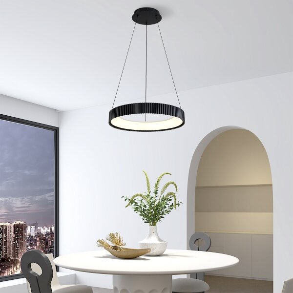 Brilagi - Lustra suspendată pe cablu LED dimabilă FALCON MODERN LED/30W/230V 40 cm negru + telecomandă