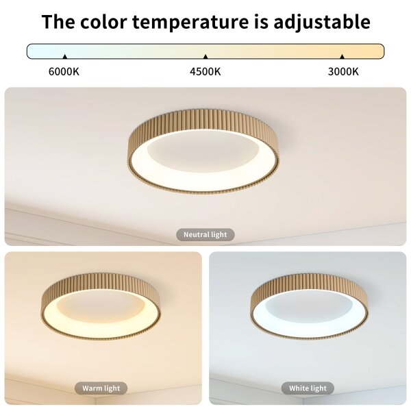 Brilagi - Plafonieră LED dimabilă FALCON MODERN LED/30W/230V 40 cm bej + telecomandă