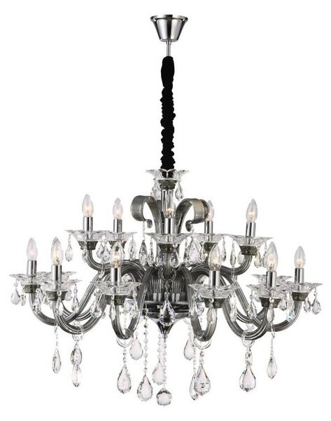 Globo DUNJA 64104-15 - Candelabru din cristal suspendat pe lanț, 15xE14/40W/230V