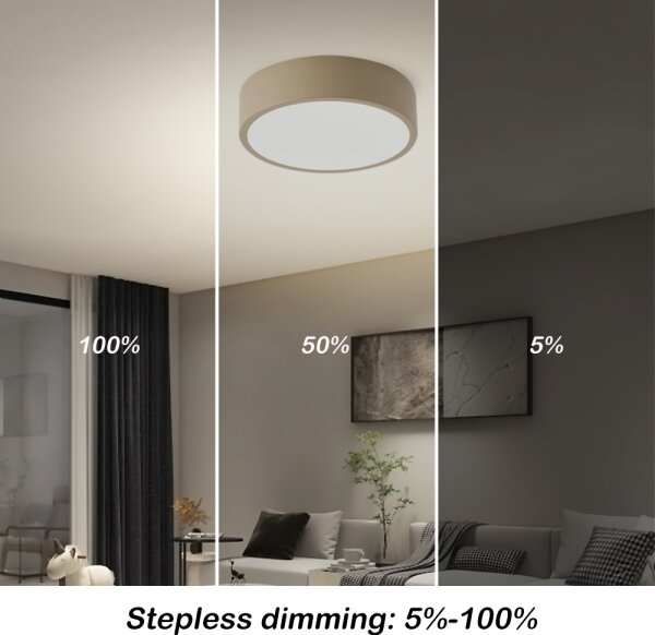 Brilagi - Corp de iluminat LED dimmabil POOL LED/18W/230V 3000-6000K 20 cm bej + telecomandă