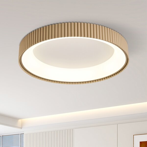 Brilagi - Plafonieră LED dimabilă FALCON MODERN, 54W, 230V, 60 cm, bej + telecomandă