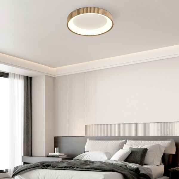 Brilagi - Plafonieră LED dimabilă FALCON MODERN, 54W, 230V, 60 cm, bej + telecomandă