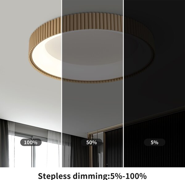 Brilagi - Plafonieră LED dimabilă FALCON MODERN, 54W, 230V, 60 cm, bej + telecomandă