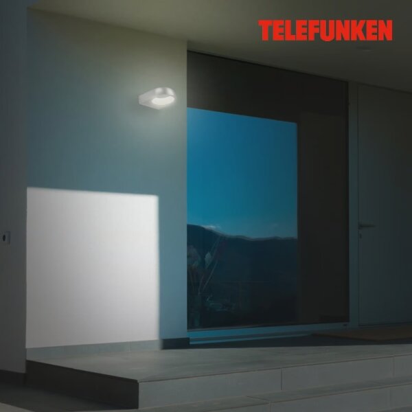 Telefunken 320204TF - Aplică de perete LED pentru exterior, LED/6,5W/230V IP44, crom mat