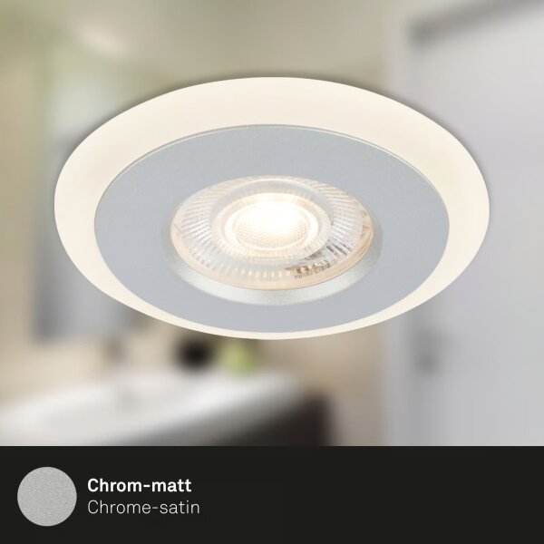 Briloner 7039034 - Set 3x spoturi LED încastrate pentru baie 3xLED/5W/230V IP44 crom mat